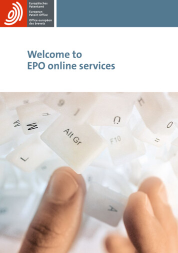 Welcome To EPO Online Services - Docs.epoline 