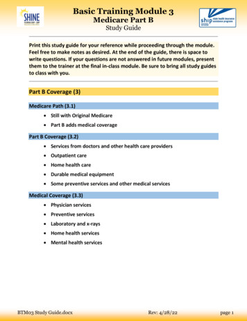 Basic Training Module 3 Medicare Part B Study Guide