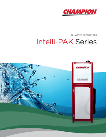 OIL-WATER SEPARATORS Intelli-PAK Series - Champion