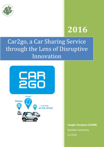 Car2go, A Car Sharing Service Through The Lens Of Disruptive . - Login