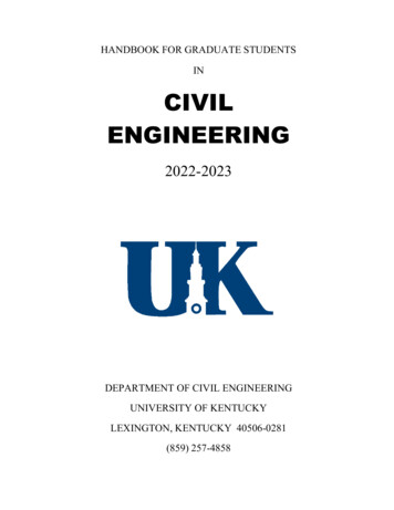 Handbook For Graduate Students In Civil Engineering