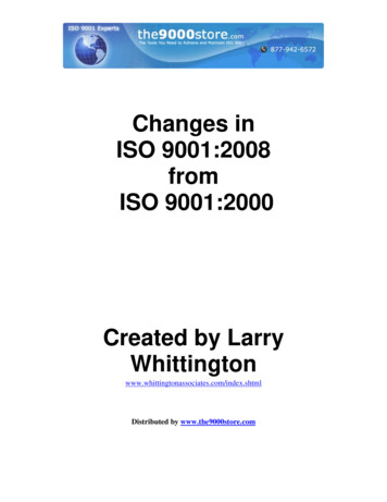 Changes In ISO 9001:2008 From ISO 9001:2000 - The9000store 