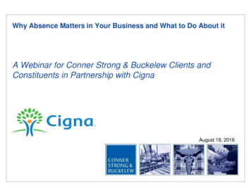 A Webinar For Conner Strong & Buckelew Clients And Constituents In .