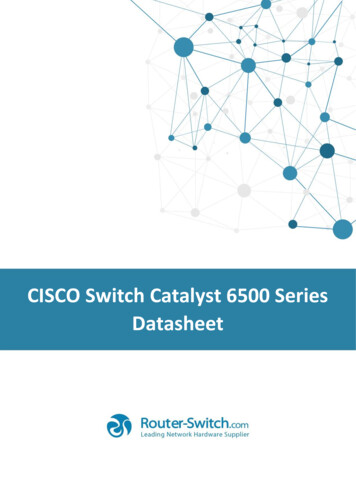 CISCO Switch Catalyst 6500 Series DATASHEET - Router Switch