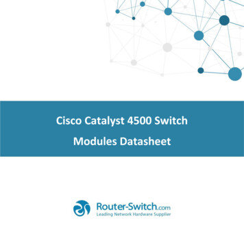CISCO 4500 Switch Modules DATASHEET - Router Switch