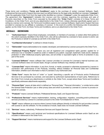 Community Brands Terms And Conditions 01042022 - Online