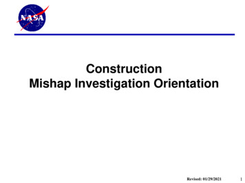 Construction Mishap Investigation Orientation - NASA