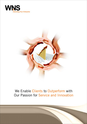 Corporate Brochure - Business Process Management Outsourcing WNS