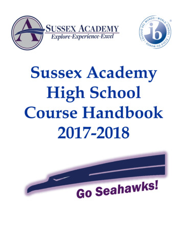 Sussex Academy High School Course Handbook