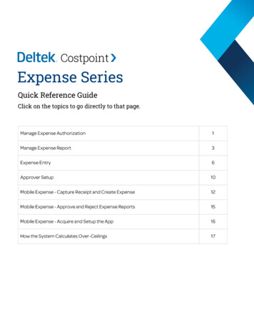 Costpoint Expense Series - Deltek