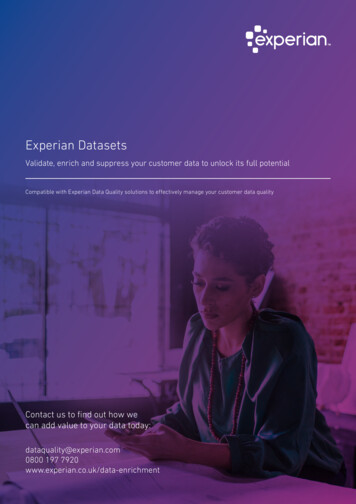 Experian Datasets