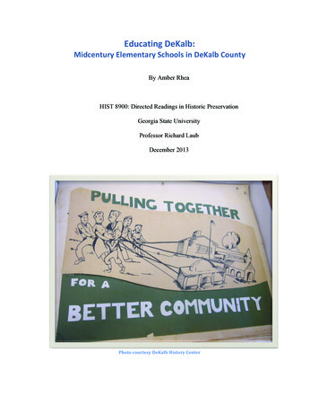 DeKalb County Midcentury Schools - Dca.ga.gov