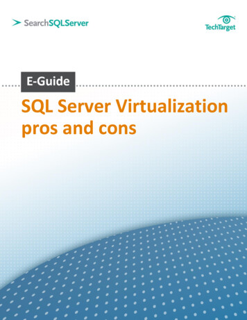 SQL Server Virtualization Pros And Cons