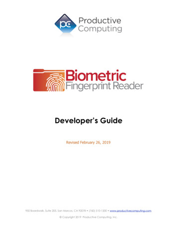Developers Guide Biometric - FileMaker Developers