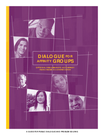 DIALOGUE FOR AFFINITY GROUPS - CompassPoint