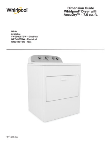 Dimension Guide Whirlpool Dryer With AccuDry - 7.0 Cu. Ft.
