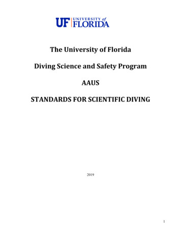 The University Of Florida Diving Science And Safety Program AAUS .