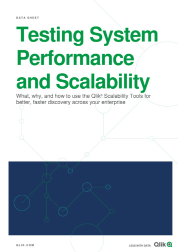 D A T A S H E E T Testing System Performance And Scalability - Qlik