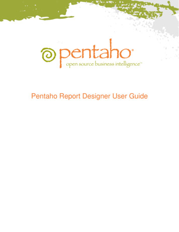 Pentaho Report Designer User Guide - M.manuals.plus