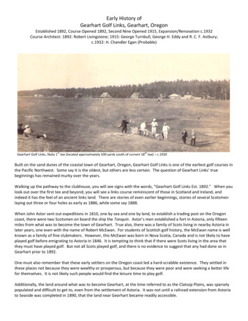 Early History Of Gearhart Golf Links, Gearhart, Oregon