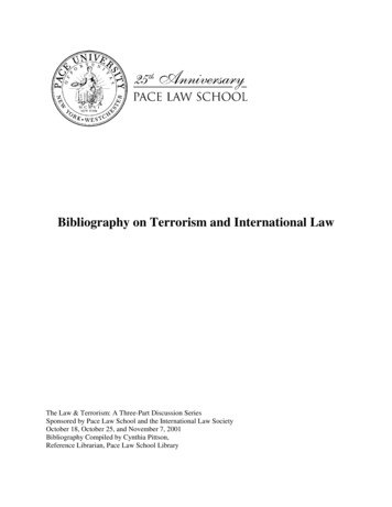 Bibliography On Terrorism And International Law - New York University