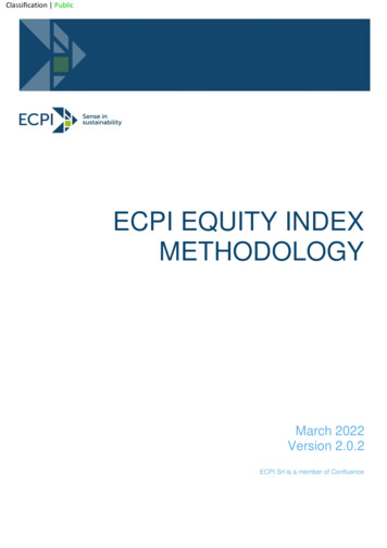 ECPI EQUITY INDEX METHODOLOGY - ECPI Group