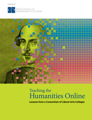 Teaching The Humanities Online - Ed