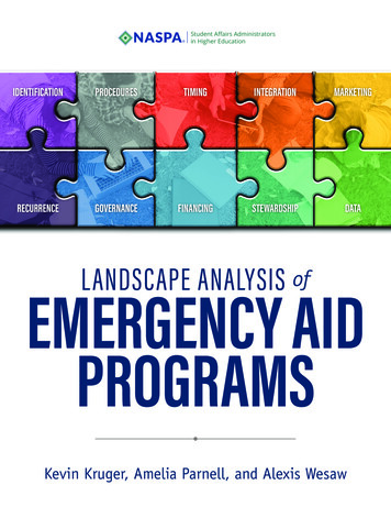 Landscape Analysis Emergency Aid Programs - Naspa