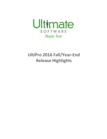 UltiPro 2016 Fall/Year-End Release Highlights - Microsoft