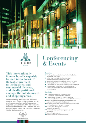 Conferencing & Events - The Europa Hotel Belfast