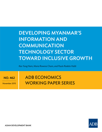 Developing Myanmar's Information And Communication Technology Sector .