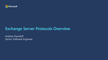 Exchange Server Protocols Overview - Microsoft
