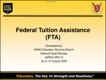 Federal Tuition Assistance (FTA) - National Guard