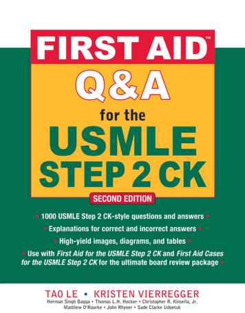 First Aid Q&A For The USMLE Step 2 CK, Second Edition (First Aid USMLE)