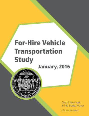 For-Hire Vehicle Transportation Study - New York City