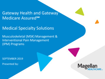 Gateway Health And Gateway Medicare Assured Medical Specialty . - RADMD