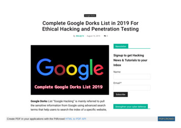 Google Dorks List 2019 - A Complete Cheat Sheet (New)