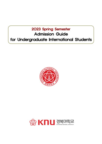 Admission Guide For Undergraduate International Students