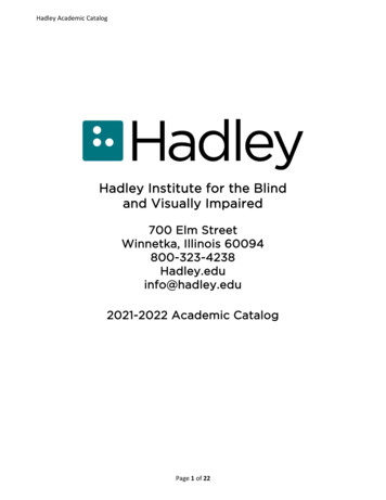 Hadley Institute For The Blind And Visually Impaired