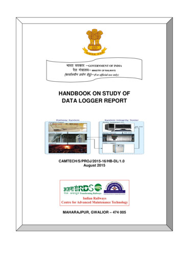 HANDBOOK ON STUDY OF DATA LOGGER REPORT - Indian Railways