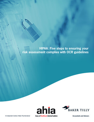 HIPAA: Five Steps To Ensuring Your Risk Assessment Complies With . - AHIA