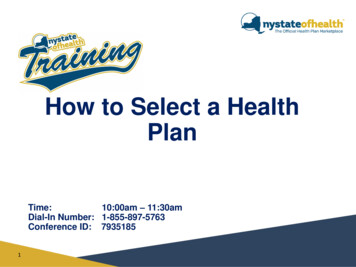 How To Select A Health Plan - Info.nystateofhealth.ny.gov