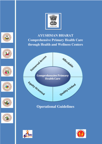 AYUSHMAN BHARAT Comprehensive Primary Health Care Through Health And .