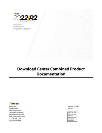  Center Info - Combined Product Documentation - Ansys