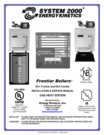 Frontier Boilers National - Energy Kinetics