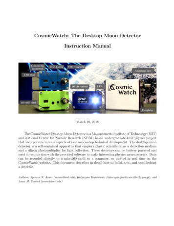 CosmicWatch: The Desktop Muon Detector Instruction Manual