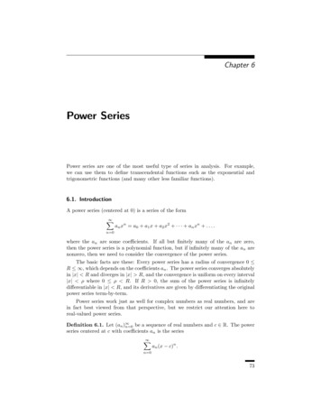 Power Series - UC Davis