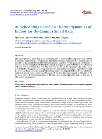 AC Scheduling Based On Thermodynamics Of Indoor For On-Campus Small Data