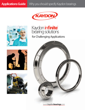 For Challenging Applications - Kaydon Bearings