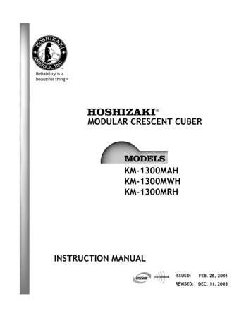 Modular Crescent Cuber Km-1300mah Km-1300mwh Km-1300mrh . - Hoshizaki